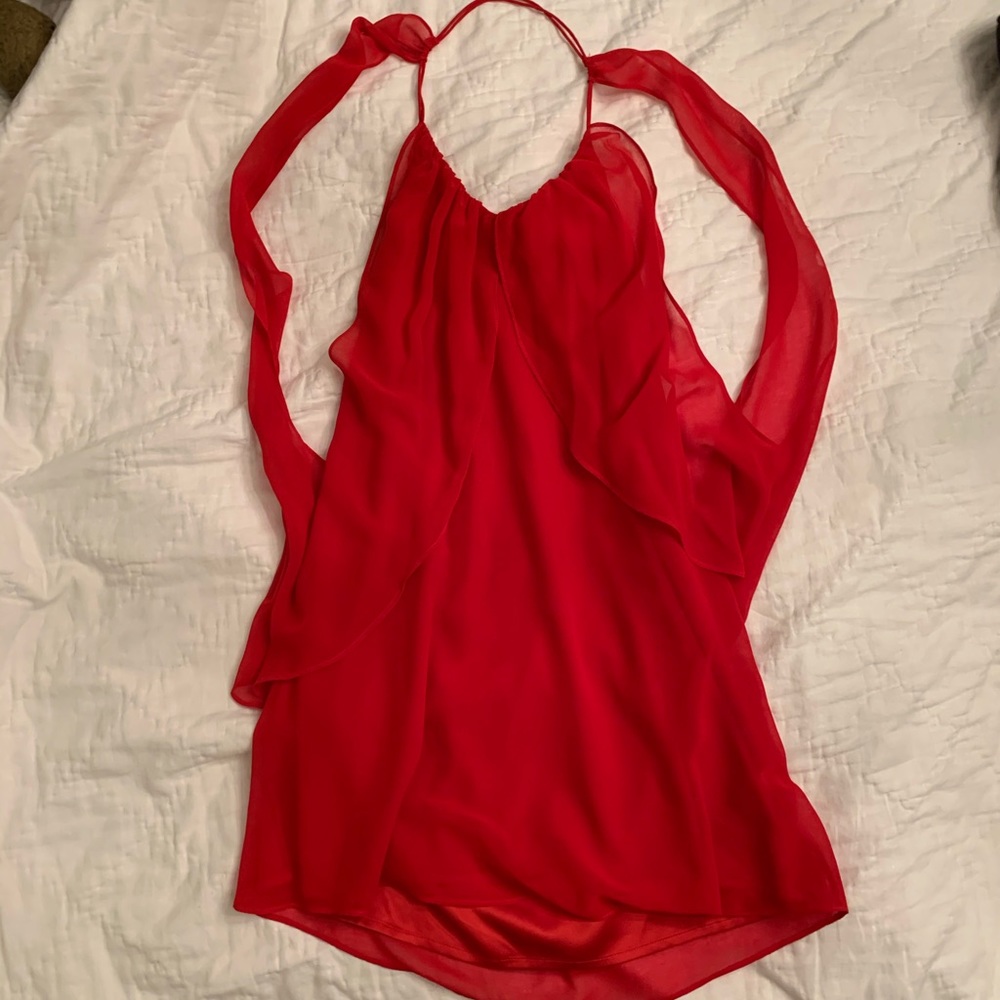 2/$20 Red Open Back Flowy Dress